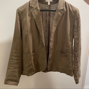 Organic Linen Eileen Fisher Olive Blazer